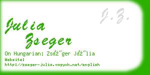 julia zseger business card